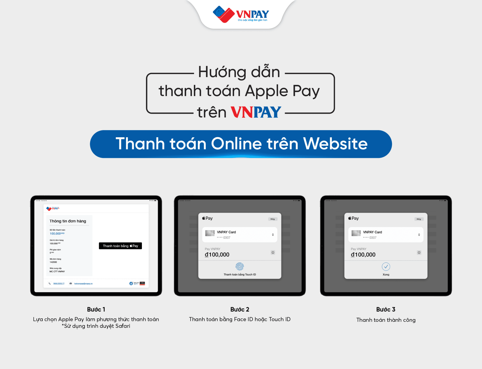 Hướng dẫn thanh toán qua Apple Pay