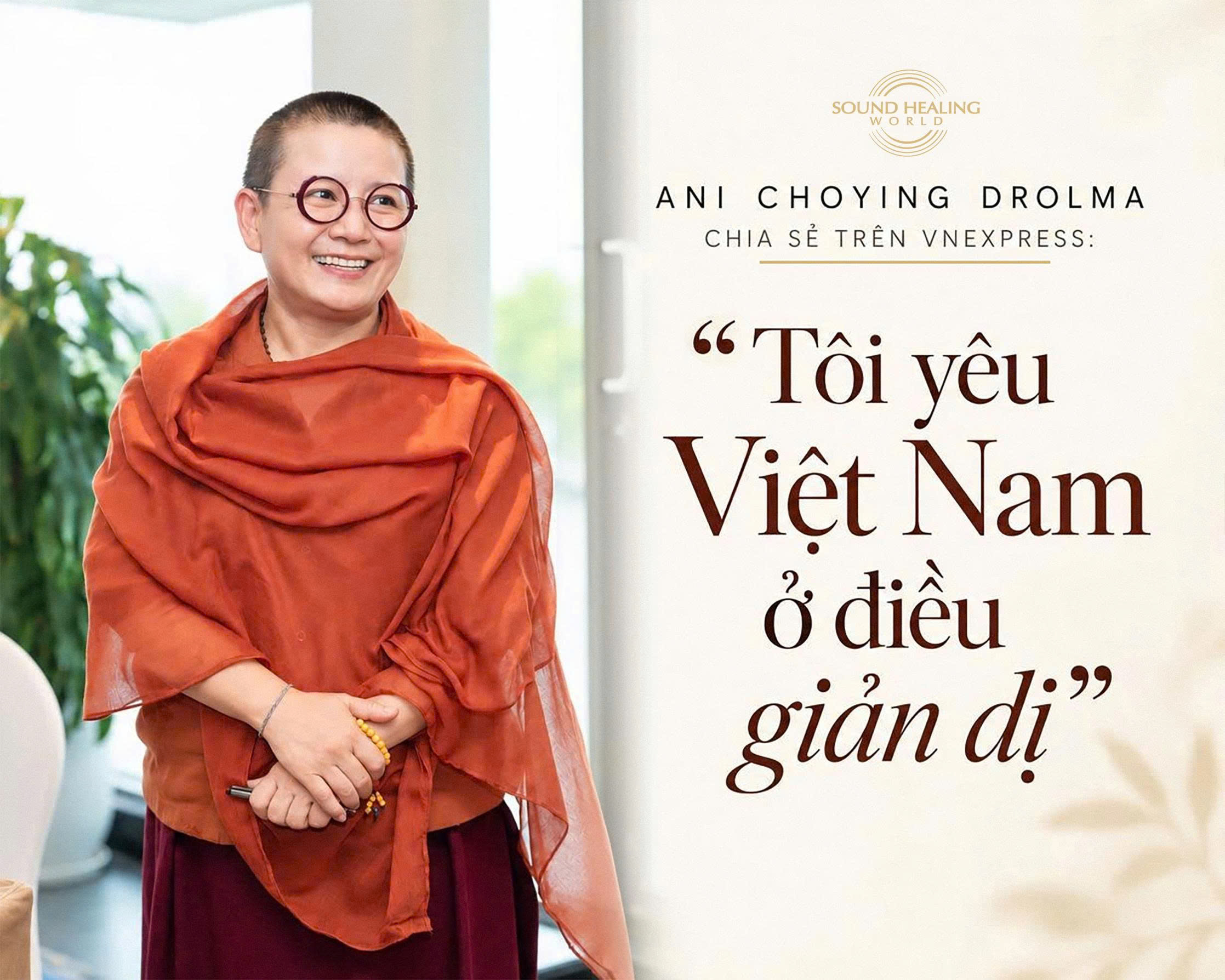 Ni sư Ani Choying Drolma trong buổi gặp gỡ khán giả Hà Nội